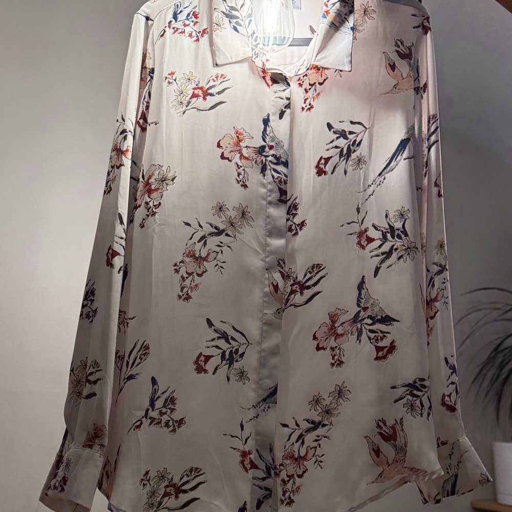 H&M Floral Blouse - Cream and Multicolor